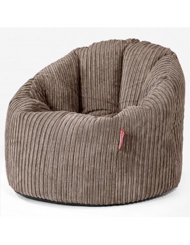 Pouf Chaise Design - Côtelé Moka Véritable concentré