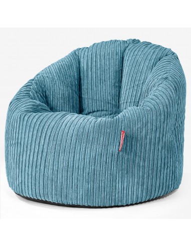 Pouf Chaise Design - Côtelé Mer Égée Véritable concentré