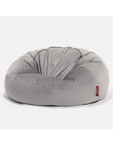 Pouf Canapé Classique - Velours Argent Paris Déstockage Promo