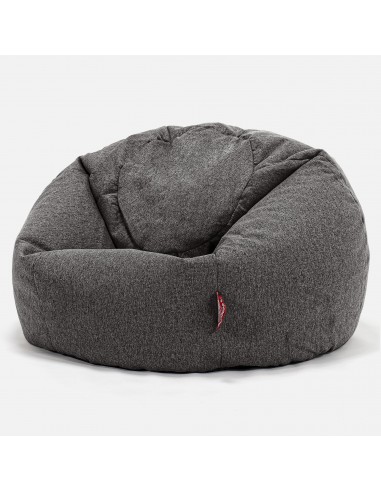 Pouf Poire Classique - Interalli Laine Gris destockage