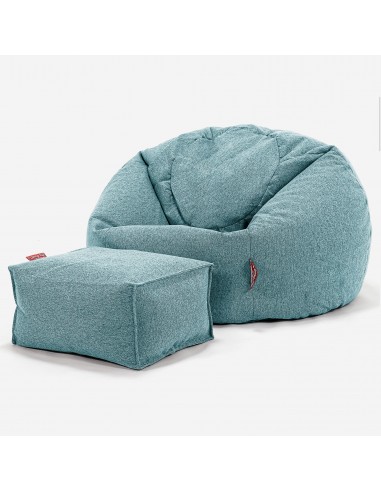 Pouf Poire Classique - Interalli Laine Aqua est présent 