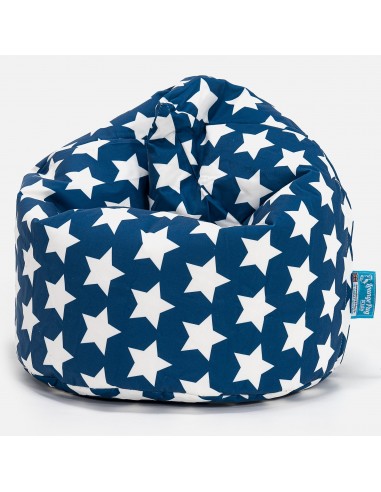 Pouf Enfant 2-6 ans - Imprimé Bleu étoile le des métaux précieux