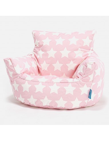 Fauteuil Pouf Bambin 1-3 ans - Imprimé Rose étoile solde