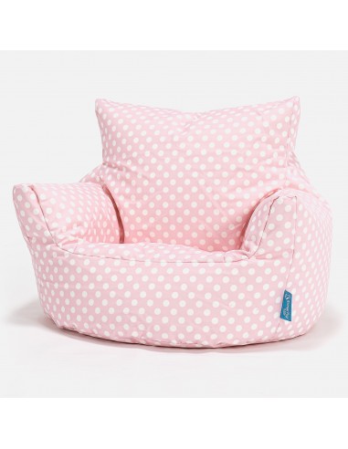 Fauteuil Pouf Bambin 1-3 ans - Imprimé Rose à Pois la colonne vertébrale