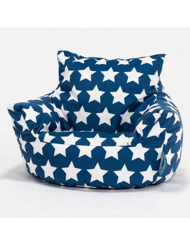 Fauteuil Pouf Bambin 1-3 ans - Imprimé Bleu étoile 2023