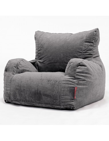 Joséphine Pouf Fauteuil Design - Velours Anthracite des créatures d'habitude