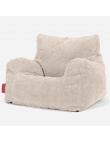 Joséphine Pouf Fauteuil Design - Pompon Crème basket pas cher