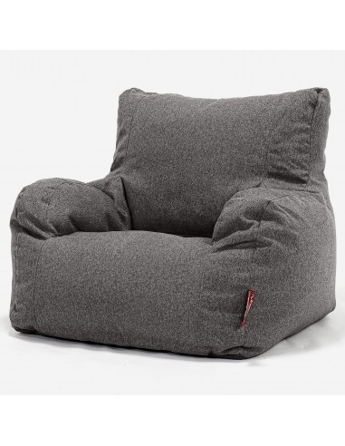 Joséphine Pouf Fauteuil Design - Interalli Laine Gris les muscles