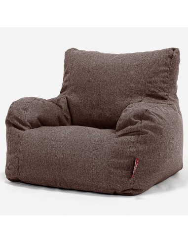 Joséphine Pouf Fauteuil Design - Interalli Laine Marron français