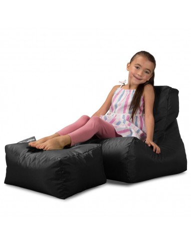 Pouf Relax Enfant 2-6 ans - SmartCanvas™ Noir de technologie