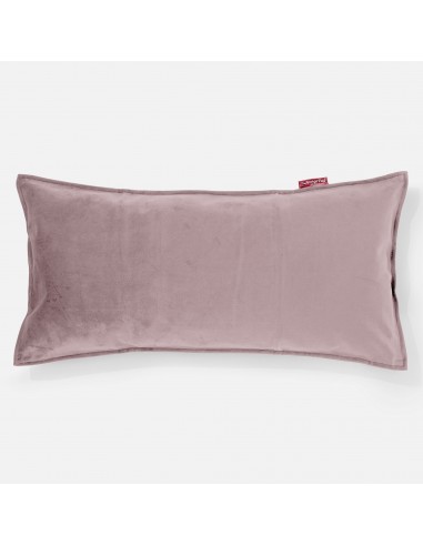 Housse de Coussin Rectangulaire Géant 40 x 70cm - Velours Rose en linge