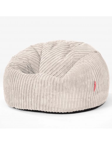 CloudSac 200 Pouf Géant Enfant à Mémoire de Forme 2-12 ans - Côtelé Ivoire en stock