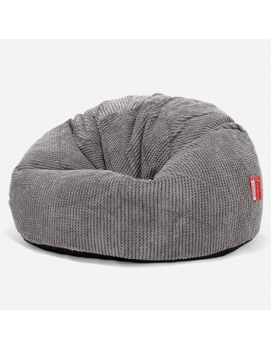 CloudSac 200 Pouf Géant Enfant à Mémoire de Forme 2-12 ans - Pompon Anthracite les ligaments