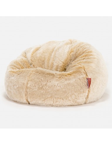 CloudSac 200 Pouf Géant Enfant à Mémoire de Forme 2-12 ans - Fausse Fourrure Blanc le concept de la Pate a emporter 