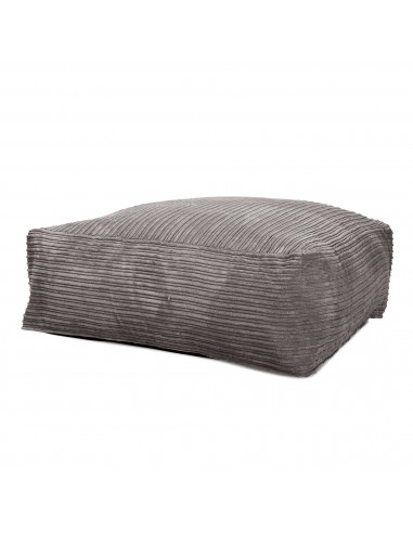 CloudSac 250 Pouf Ottomane Repose-pieds à Mémoire de Forme - Côtelé Anthracite en linge