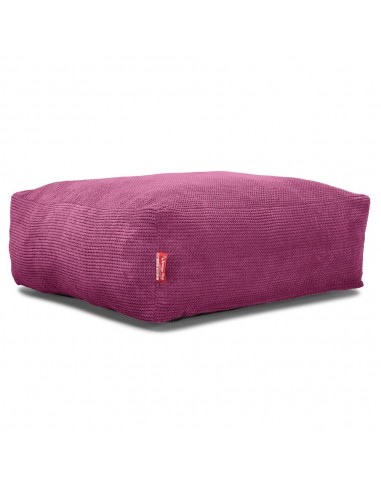 CloudSac 250 Pouf Ottomane Repose-pieds à Mémoire de Forme - Pompon Rose en linge