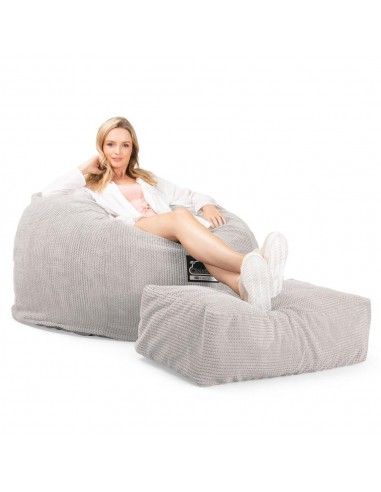 CloudSac 510 XL Grand Pouf à Mémoire de Forme - Pompon Crème Les magasins à Paris et en Île-de-France