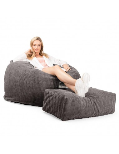 CloudSac 510 XL Grand Pouf à Mémoire de Forme - Pompon Anthracite Les magasins à Paris