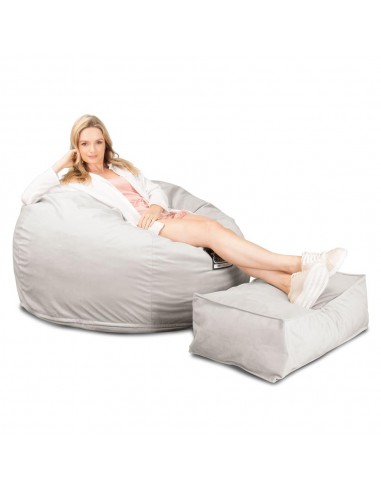 CloudSac 510 XL Grand Pouf à Mémoire de Forme - Velours Argent Jusqu'à 80% De Réduction