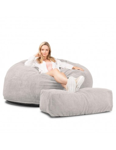 CloudSac 1010 Canapé Pouf Géant XXL à Mémoire de Forme - Pompon Crème Les êtres humains sont 