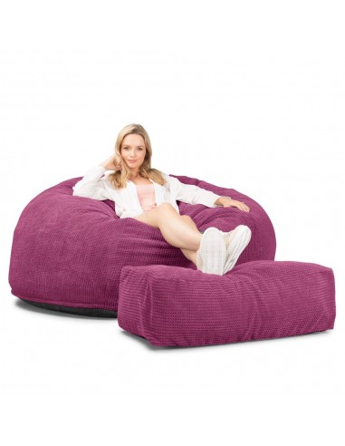 CloudSac 1010 Canapé Pouf Géant XXL à Mémoire de Forme - Pompon Rose outlet