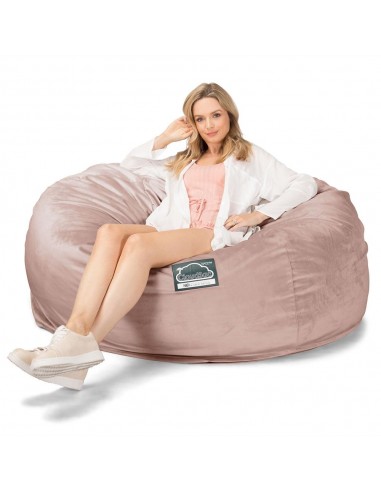 CloudSac 1010 Canapé Pouf Géant XXL à Mémoire de Forme - Velours Rose soldes