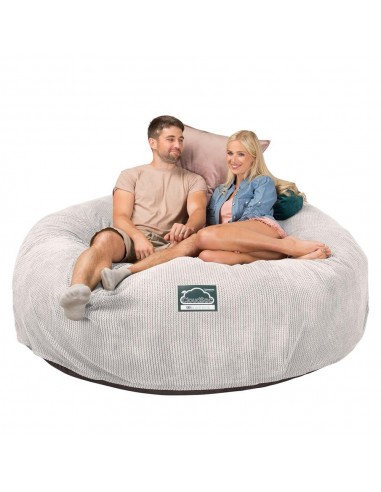 CloudSac 3000 XXL Grand Canapé Pouf à Mémoire de Forme - Pompon Crème l'achat 