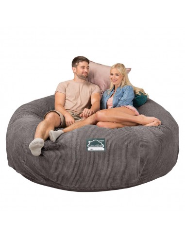 CloudSac 3000 XXL Grand Canapé Pouf à Mémoire de Forme - Pompon Anthracite les ligaments