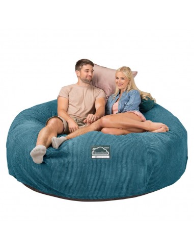 CloudSac 3000 XXL Grand Canapé Pouf à Mémoire de Forme - Pompon Mer Égée plus qu'un jeu 