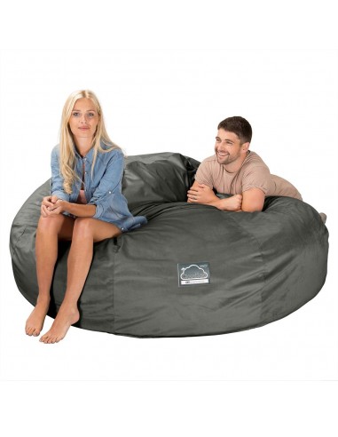 CloudSac 3000 XXL Grand Canapé Pouf à Mémoire de Forme - Velours Anthracite de France