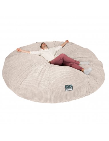 CloudSac 5000 XXXXXL Canapé Pouf Titanesque à Mémoire de Forme - Côtelé Ivoire de France