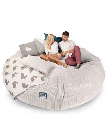 CloudSac 5000 XXXXXL Canapé Pouf Titanesque à Mémoire de Forme - Pompon Crème de pas cher