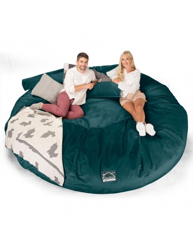 CloudSac 5000 XXXXXL Canapé Pouf Titanesque à Mémoire de Forme - Velours Mer Égée Venez découvrir notre 