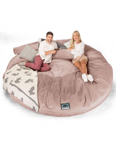 CloudSac 5000 XXXXXL Canapé Pouf Titanesque à Mémoire de Forme - Velours Rose Jusqu'à 80% De Réduction