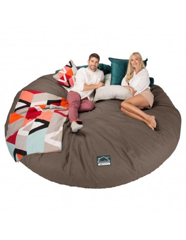 CloudSac 5000 XXXXXL Canapé Pouf Titanesque à Mémoire de Forme - Interalli Laine Biscuit hantent personnes