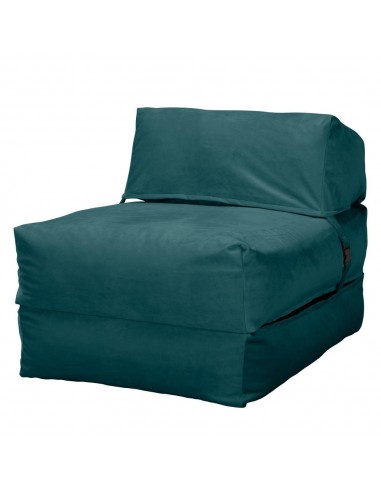 Avery Fauteuil Futon Unique - Velours Mer Égée Venez acheter