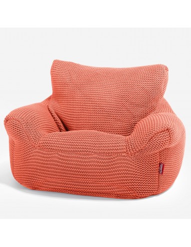 Fauteuil Pouf Bambin 1-3 ans - Ellos Tricot épais Corail Dans la société mordern