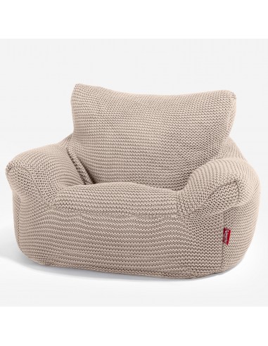 Fauteuil Pouf Bambin 1-3 ans - Ellos Tricot épais Crème de l' environnement