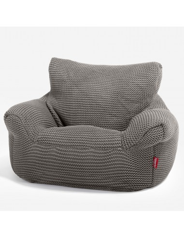 Fauteuil Pouf Bambin 1-3 ans - Ellos Tricot épais Gris 50% de réduction en Octobre 2024