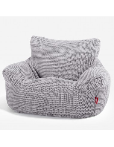 Fauteuil Pouf Bambin 1-3 ans - Ellos Tricot épais Gris clair commande en ligne