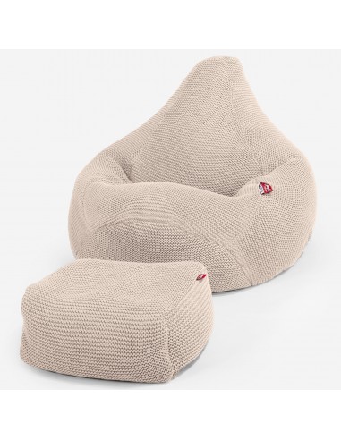 Pouf Poire Gamer - Ellos Tricot épais Crème pour bénéficier 