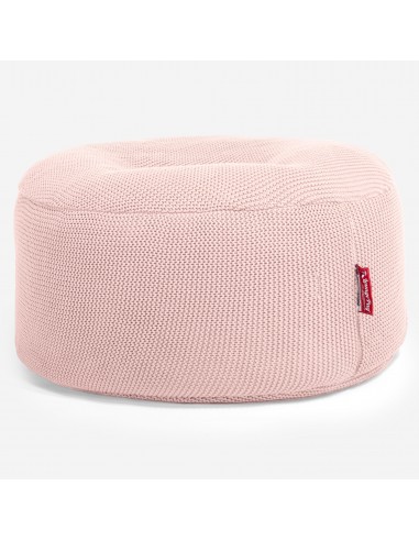 Pouf Design Rond - Ellos Tricot épais Bébé rose de pas cher