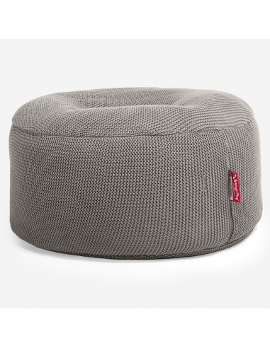 Pouf Design Rond - Ellos Tricot épais Gris Livraison rapide