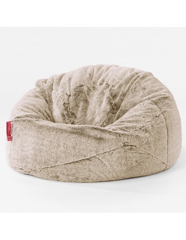 Pouf Poire Classique Enfant 1-5 ans - Fausse Fourrure Lapin Brun Doré des créatures d'habitude