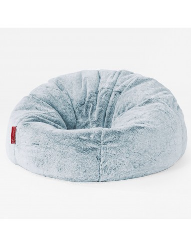 CloudSac 200 Pouf Géant Enfant à Mémoire de Forme 2-12 ans - Fausse Fourrure Lapin Bleu Pastel En savoir plus