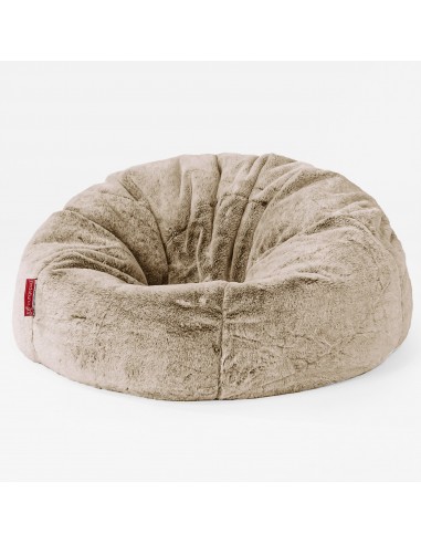 CloudSac 200 Pouf Géant Enfant à Mémoire de Forme 2-12 ans - Fausse Fourrure Lapin Brun Doré de pas cher