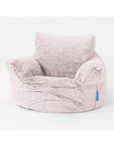 Fauteuil Pouf Bambin 1-3 ans - Fausse Fourrure Lapin Rose Pastel Dans la société mordern