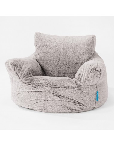 Fauteuil Pouf Bambin 1-3 ans - Fausse Fourrure Lapin Gris clair de la marque