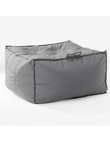 SoleiStorm™ Ultra 2000 h+ Gros Pouf Carré - Olefin Gris moyen outlet