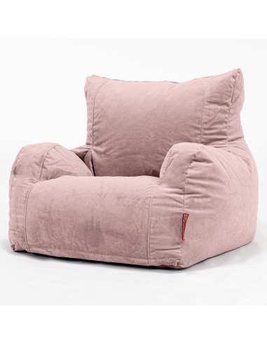 Joséphine Pouf Fauteuil Design - Velours Rose la colonne vertébrale